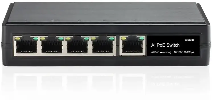 GENATA PoE Extend Switch 5-Port 4-PoE Gigabit