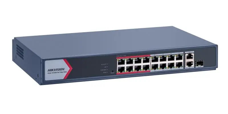Hikvision 16 Port Fast Ethernet Smart PoE Switch
