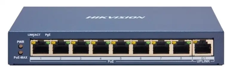 Hikvision 8 Port Fast Ethernet Unmanaged PoE Switch