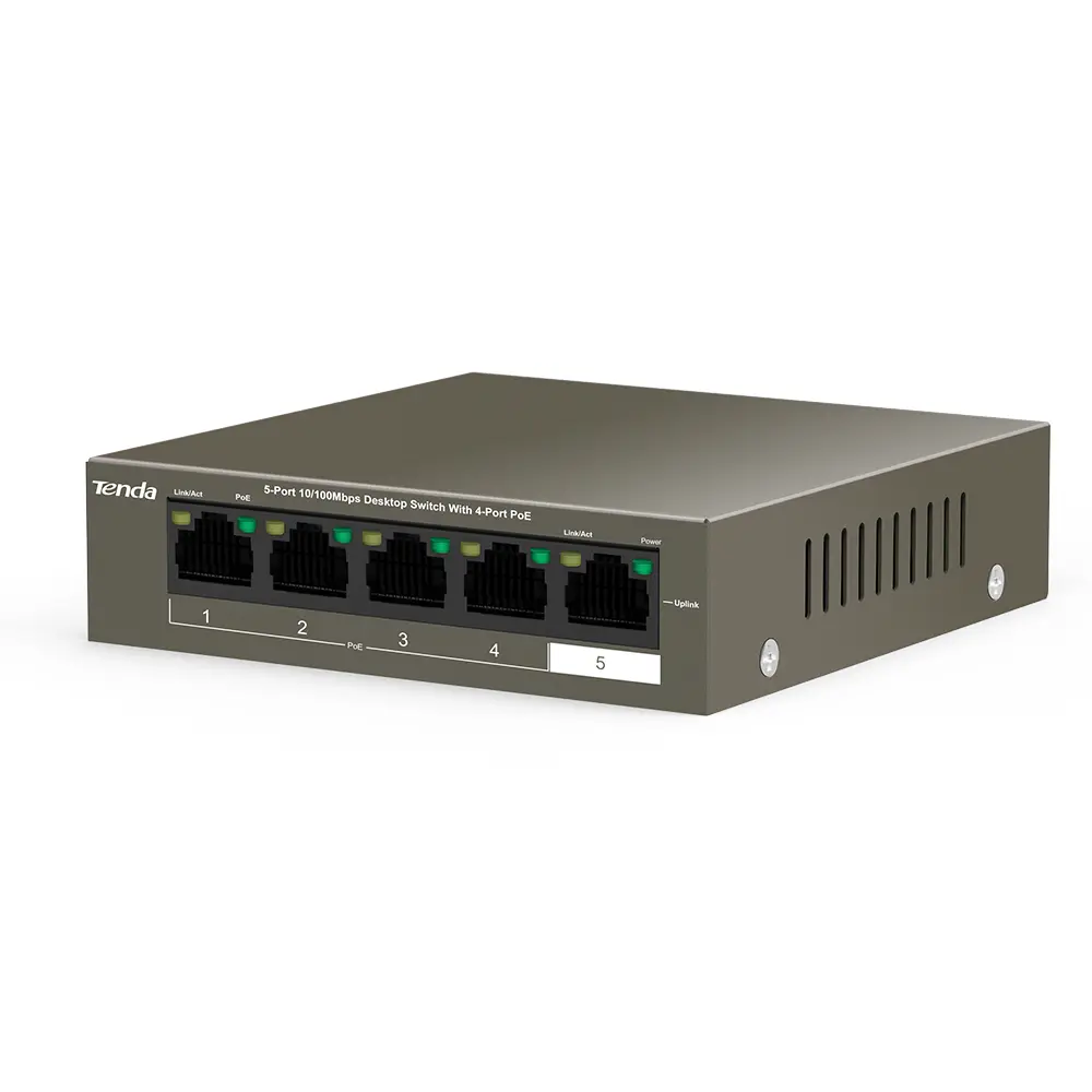 Tenda 5-Port 10/100Mbps Desktop Switch with 4-Port PoE