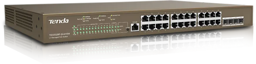 IP-COM L3 Managed Switch 24-PoE + 4-SFP