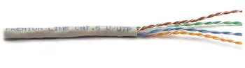 Premium-Line Category 6 U/UTP AWG23 Installation cable, 305 m Box, LSOH, Grey