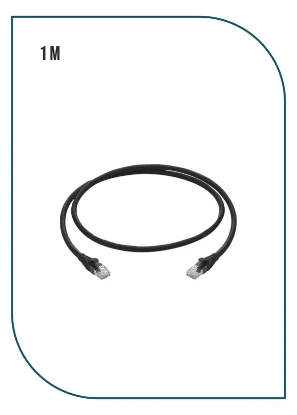 ProLink UNSHIELDED CAT6 PATCH CORD W/ T568B WIRING, 1M, LSZH Black