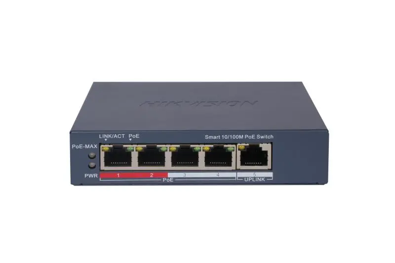 Hikvision 4 Port Fast Ethernet Smart PoE Switch