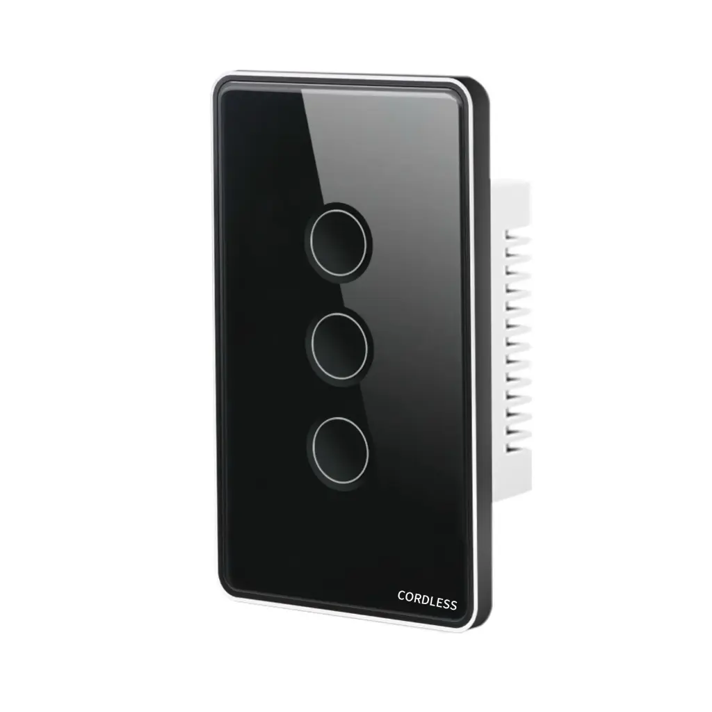 Cordless Smart Touch Wall Switch 3-Gang (Groove)