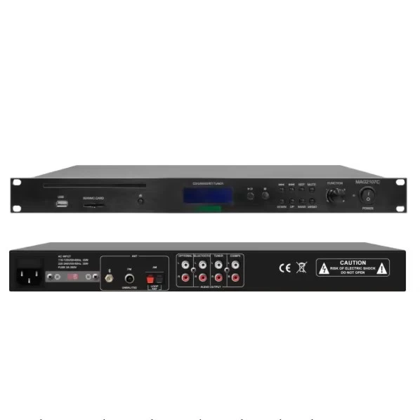 DSPPA 1U Multi-Channel Media Player with CD/MP3