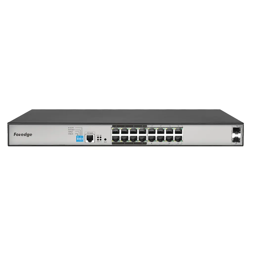 Foredge 16-Port Gigabit Layer2 Managed PoE Switch