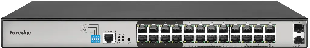 Foredge 24-Port Gigabit Layer2 Managed PoE Switch