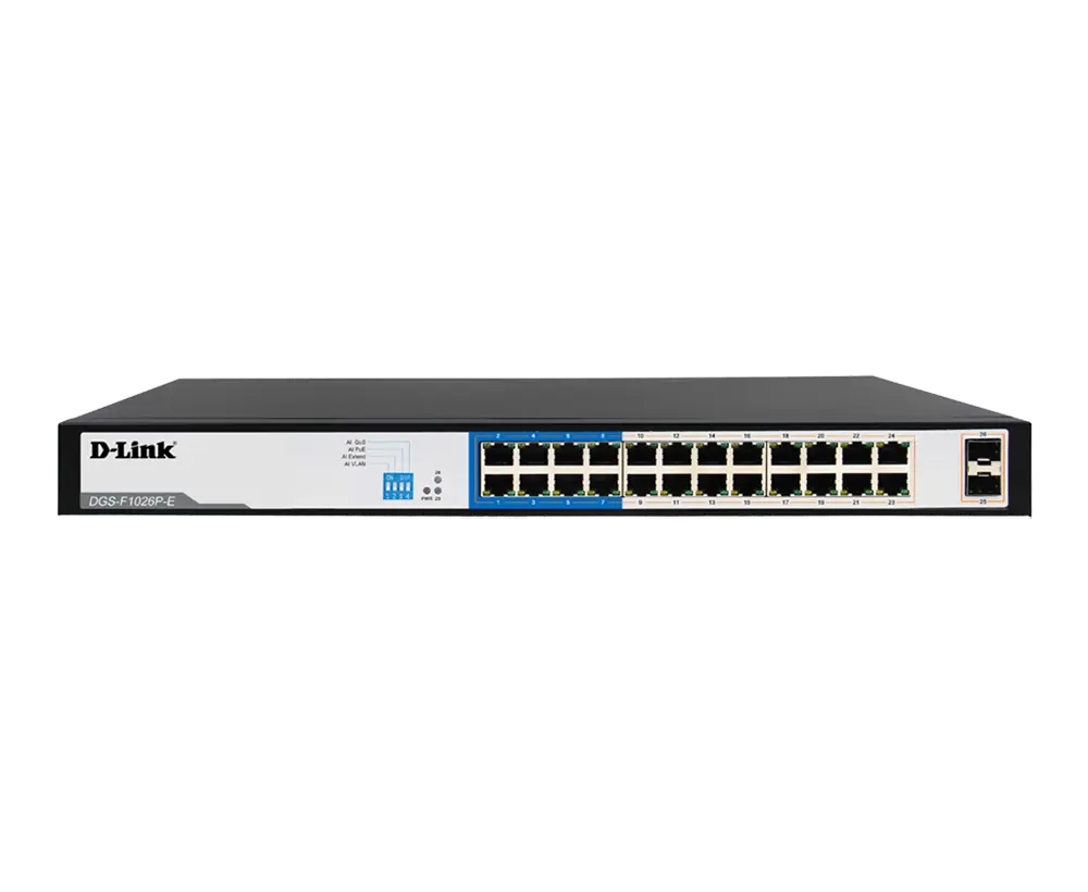 D-Link 24GE PoE + 2 SFP Ports 250m PoE Switch