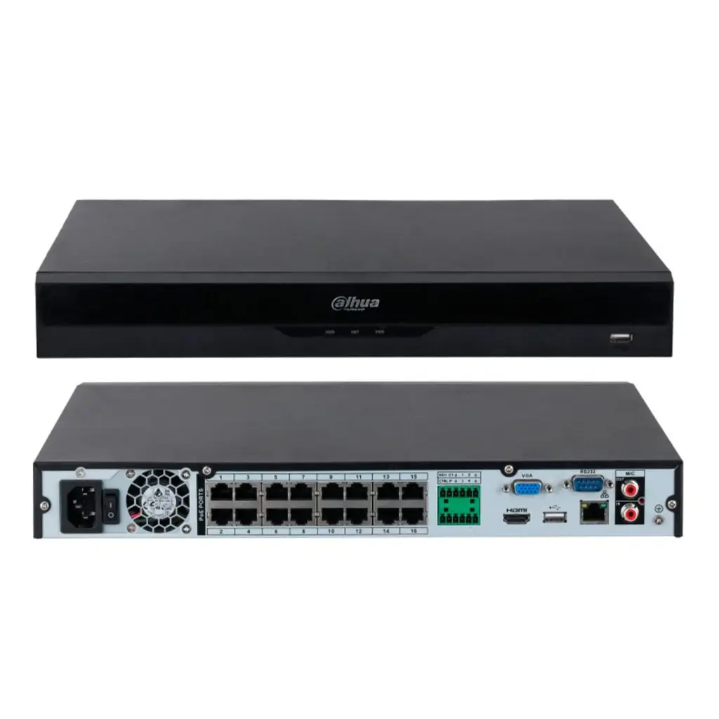 Dahua 16CH 1U 16PoE 2HDDs WizSense Network Video Recorder