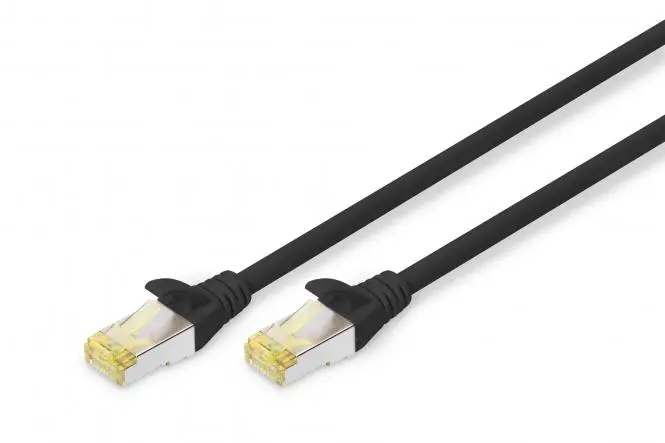 DIGITUS CAT 6A S/FTP patch cable 0.25m / BLACK