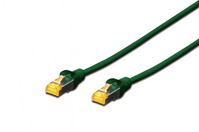 DIGITUS CAT 6A S/FTP patch cable 1.0m / GREEN