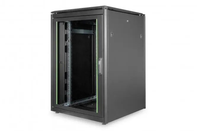 DIGITUS Network cabinet Unique series - 800x800 mm (WxD) BLACK 22U