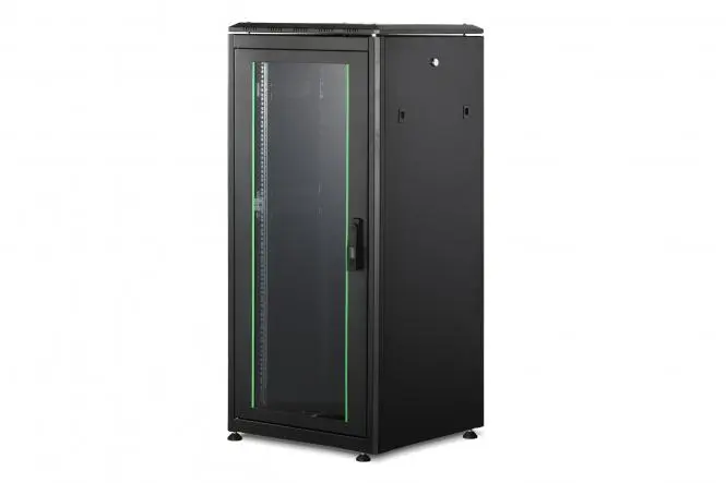 DIGITUS Network cabinet Unique series - 600x600 mm (WxD) BLACK 26U