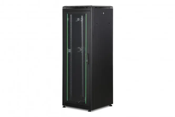 DIGITUS Network cabinet Unique series - 600x600 mm (WxD) BLACK 32U