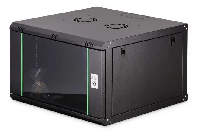 DIGITUS Wall-mounted enclosure Dynamic Basic series - 600x600 mm (WxD) BLACK 7U