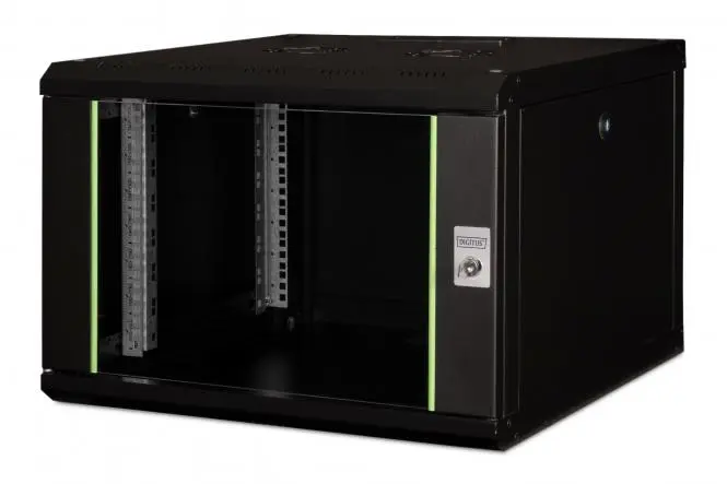 DIGITUS Wall Mounting Cabinet Unique Series - 600x600 mm (WxD) BLACK 7U