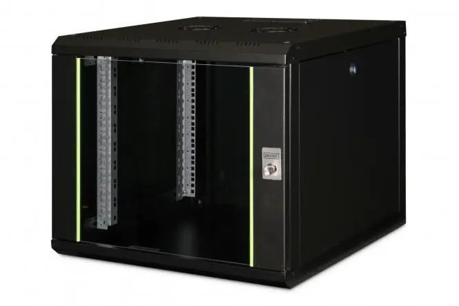 DIGITUS Wall Mounting Cabinet Unique Series - 600x600 mm (WxD) BLACK 9U