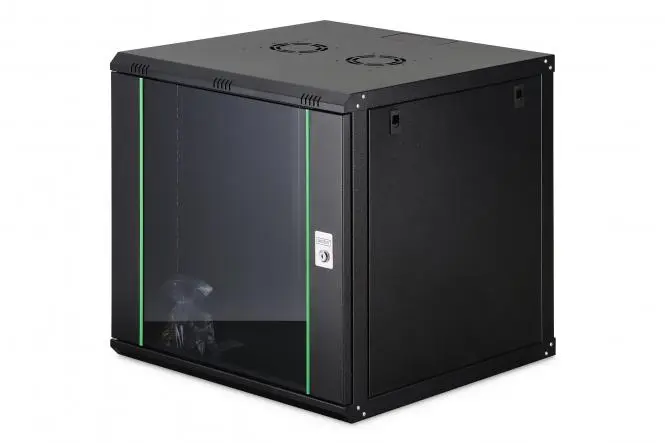 DIGITUS Wall-mounted enclosure Dynamic Basic series - 600x600 mm (WxD) 12U black
