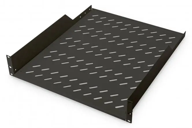 DIGITUS Shelf for Fixed Installation in 483 mm (19") Cabinets BLACK