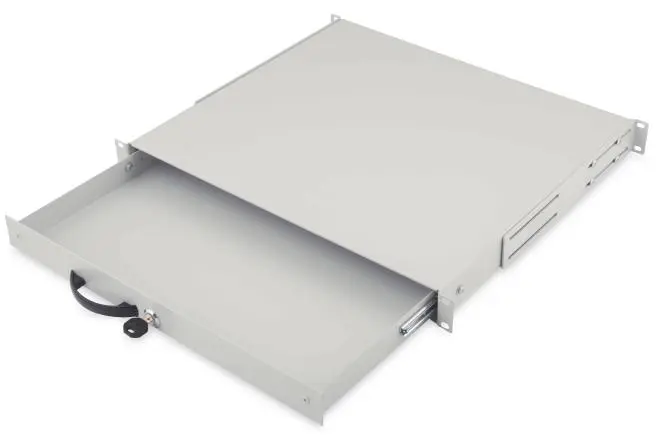 DIGITUS Lockable drawer for 482.6 mm (19") network and server cabinets, 1U