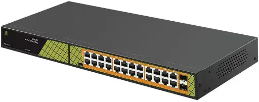 [GNT-P1026G6] GENATA PoE Switch 24-Port + 2-SFP Gigabit