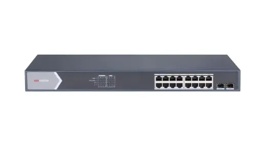 [DS-3E0518P-E/M] Hikvision 16 Port Gigabit Unmanaged PoE Switch