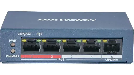 [DS-3E0105P-E/M] Hikvision 5-Port Fast Ethernet Unmanaged 4-PoE Switch
