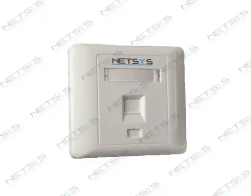 [NS-SAFP-WHITE-1P] Netsys Shuttered Angle Face Plate 1-Port