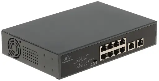 [NSW2010-10T-PoE-IN] Uniview Ethernet Switch 10×100Mbps network ports (RJ45), including 8 PoE ports