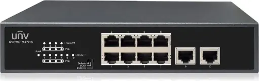 [NSW2010-10T-PoE-IN] Uniview Ethernet Switch 10×100Mbps network ports (RJ45), including 8 PoE ports