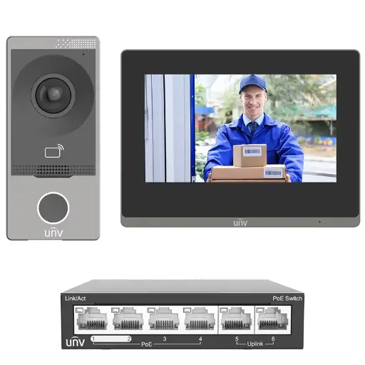 [KIT/201S/372S/NSW2020] Uniview Video Intercom Kit With PoE Switch