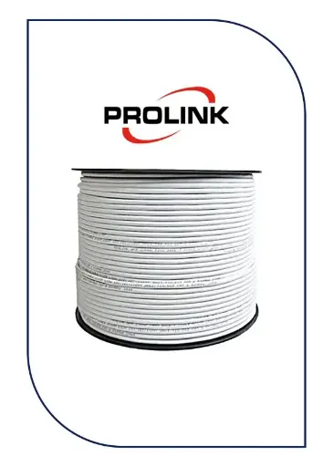 [PL-C6-PVC-W] ProLink CAT6 U/UTP CABLE, 4 PAIR 23 AWG , White , RIB