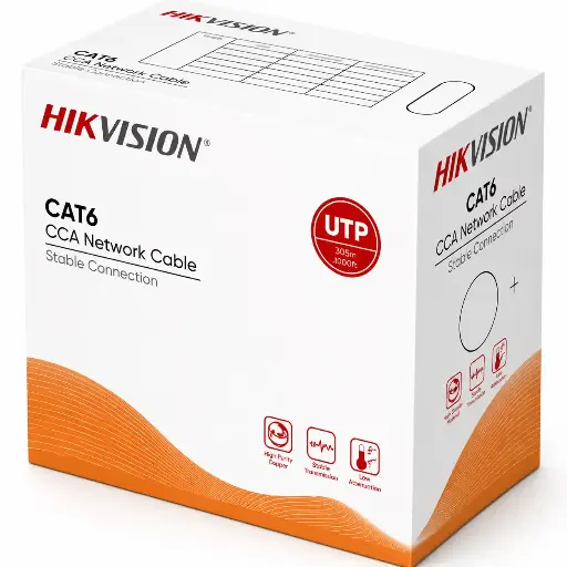 [DS-1LN6U-W/CCA] Hikvision 305m CAT6 UTP Network Cable (CCA,0.565 mm)