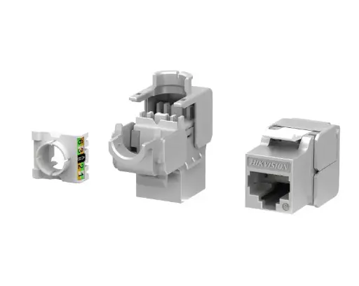 [DS-1CK6P180N] Hikvision Cat6 Sheilded 180° Toolless Keystone Jack