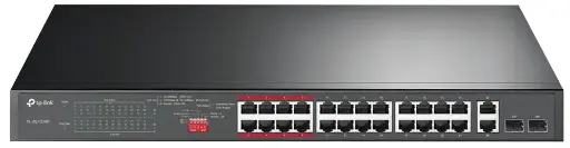 [TL-SL1226P] TP-Link 24-Port 10/100Mbps + 2-Port Gigabit Unmanaged PoE+ Switch