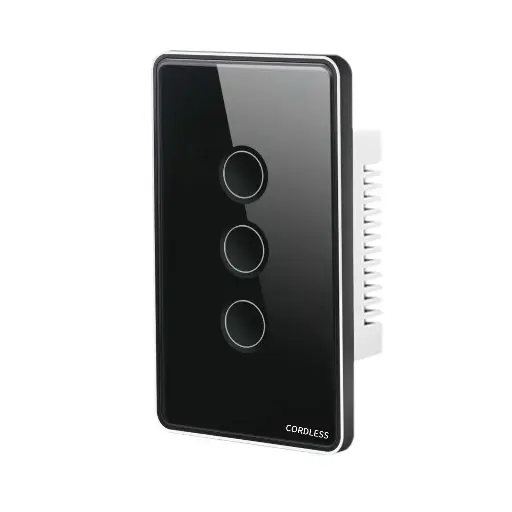 [CL-03G (Groove)] Cordless Smart Touch Wall Switch 3-Gang (Groove)