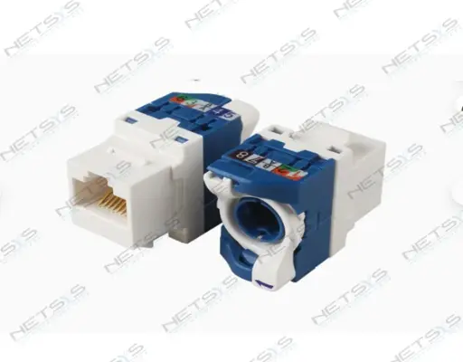 [NS-KJ6-TR-180-UTP] Netsys Keystone Jack Cat.6 180° Unshielded Toolless Rotating