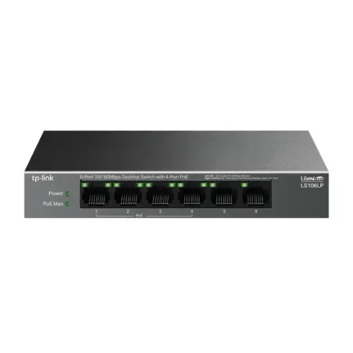 [LS106LP] TP-Link 6-Port 10/100Mbps Desktop Switch with 4-Port PoE