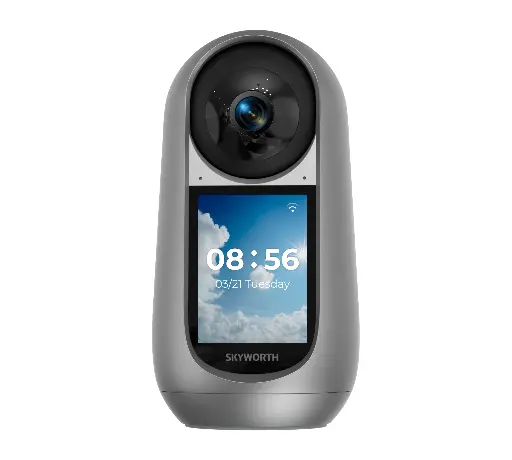 [LC2317] Skyworth A50 Indoor Wi-Fi Security Camera, Smart Screen, 5MP - Silver
