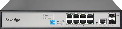 [PS2010G] Foredge 8-Port Gigabit Managed Ethernet PoE Switch