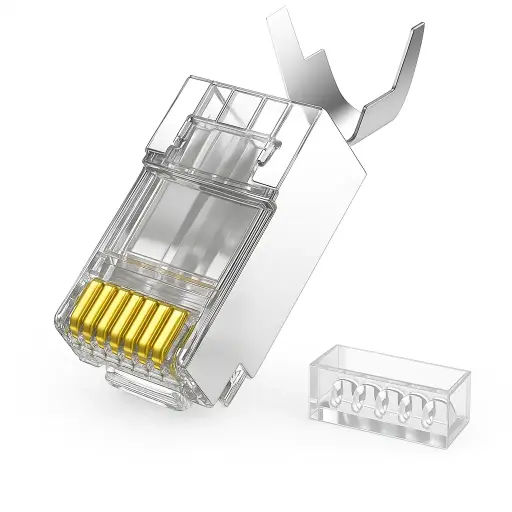 [NS-RJ45-C6A-STP] Netsys CAT6A STP RJ45 Shielded Modular Plug 100 Pcs