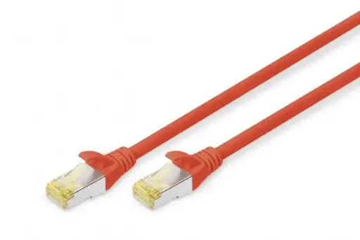[DK-1644-A-005/R] DIGITUS CAT 6A S/FTP patch cable 0.5m / RED