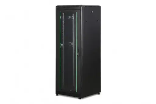 [DN-19 32U-6/6-B-1] DIGITUS Network cabinet Unique series - 600x600 mm (WxD) BLACK 32U