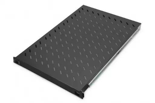 [DN-19 TRAY-2-1000SW] DIGITUS Extendible Shelf for 483 mm (19") Cabinets BLACK